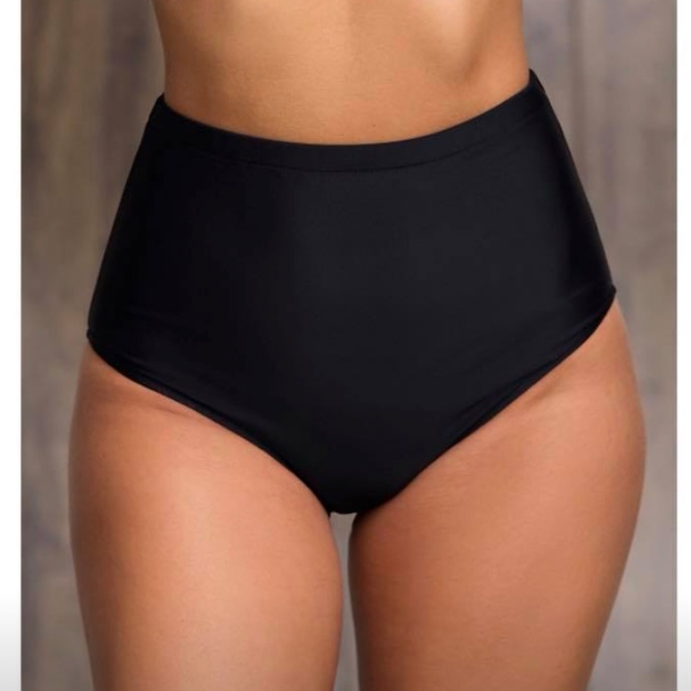 Black High Waist swimsuit bottom